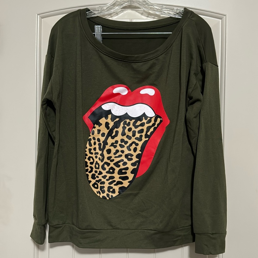 Size large off the shoulder sweatshirt